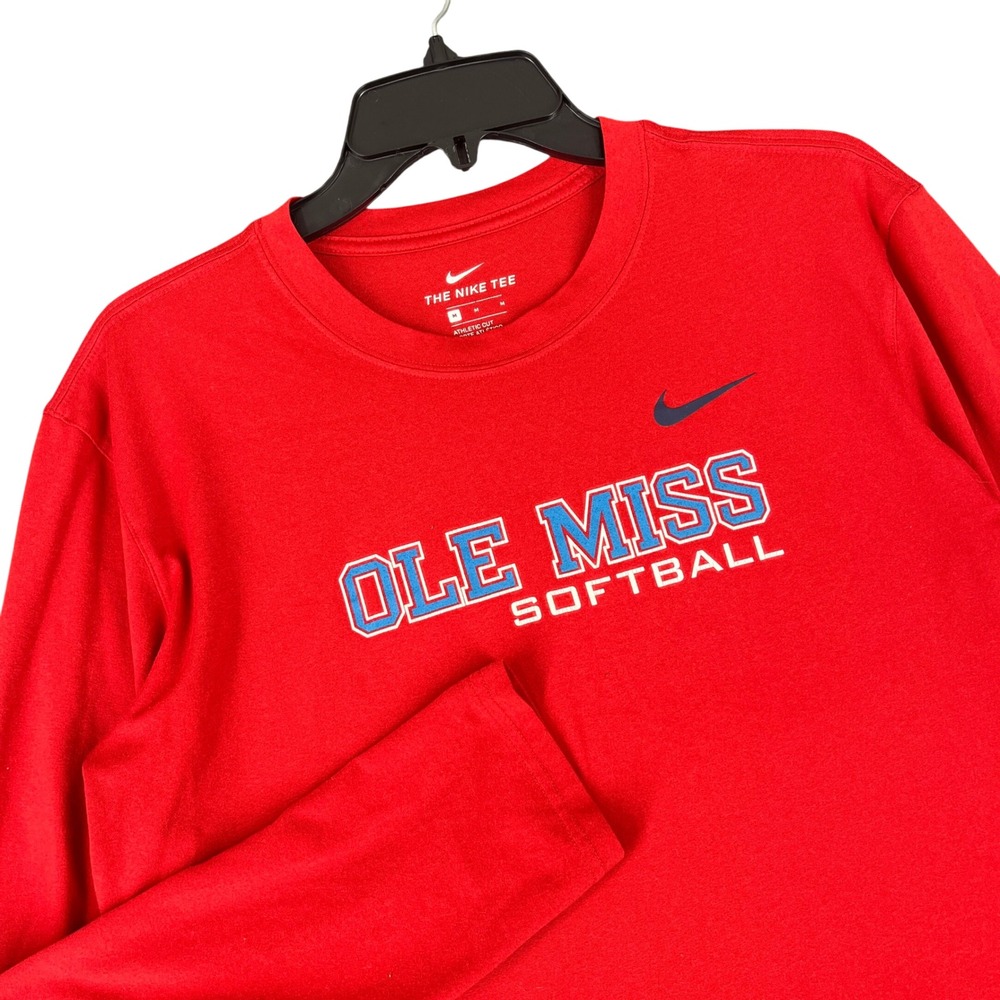 University of Mississippi Ole Miss Nike Dri Fit College Softball Shirt M Womens